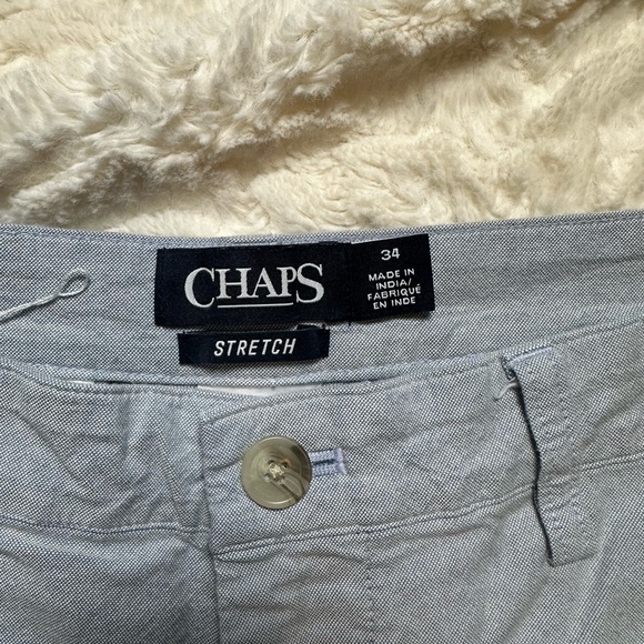 Chaps Men’s Stretch Chino Shorts Gray Size 34 Classic Fit - Picture 4 of 5